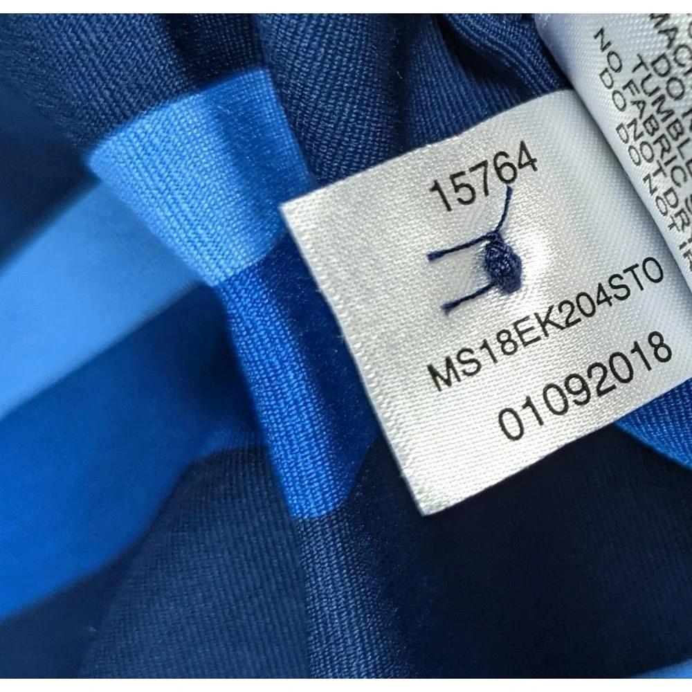 Peter Millar Polo Shirt Mens XL Blue Tour Fit Stripe Golf Stretch Performance